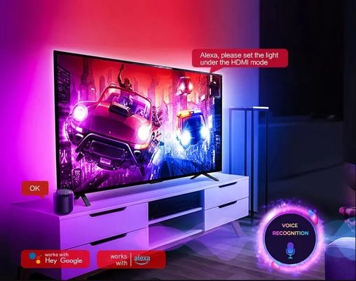 Luces de banda LED RGB con música sincronizada Controlador remoto de TV Para ambientes vibrantes