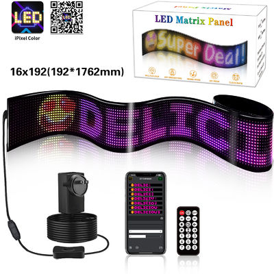 Pantalla de matriz flexible USB 5V, tamaño de píxel 16*192, para aplicaciones versátiles