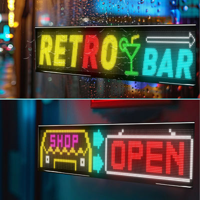 Pantalla LED flexible de alto brillo 3500 Nits, conexión Bluetooth, 1330x192mm