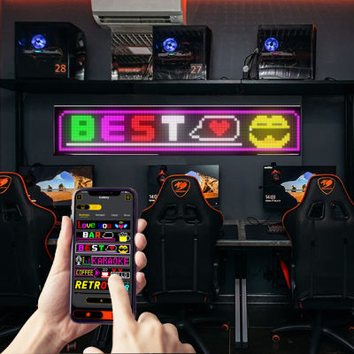 3500 Nits Brillo LED Pantalla flexible con 16*144 píxeles Panel de matriz de tamaño Control APP / control remoto / Bluetooth